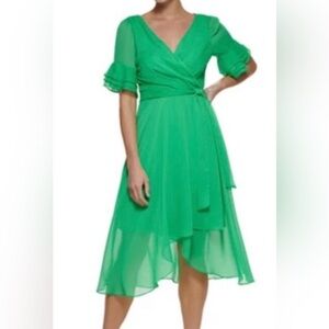 DKNY Vibrant Green High Low Dress
